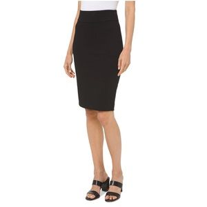 Michael Kors Plus Size Ponte Knit Black Pencil Skirt